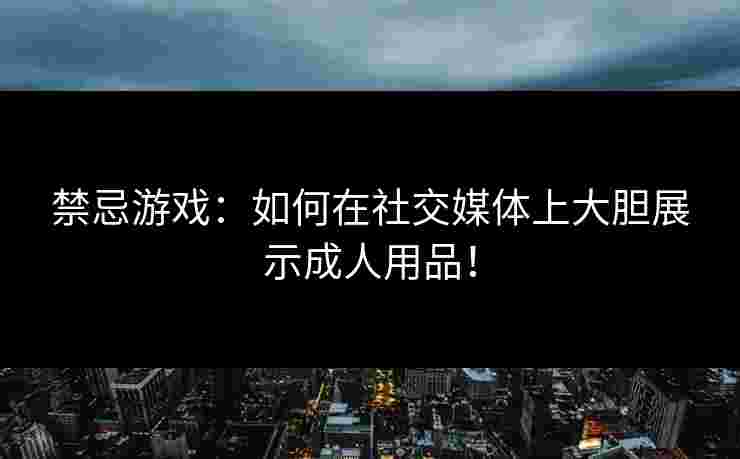禁忌游戏：如何在社交媒体上大胆展示成人用品！